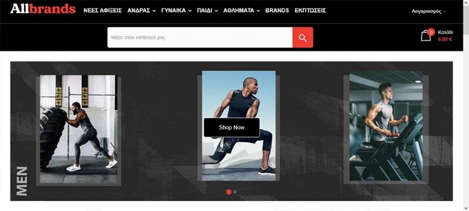 Κατασκευη eshop allbrands.gr