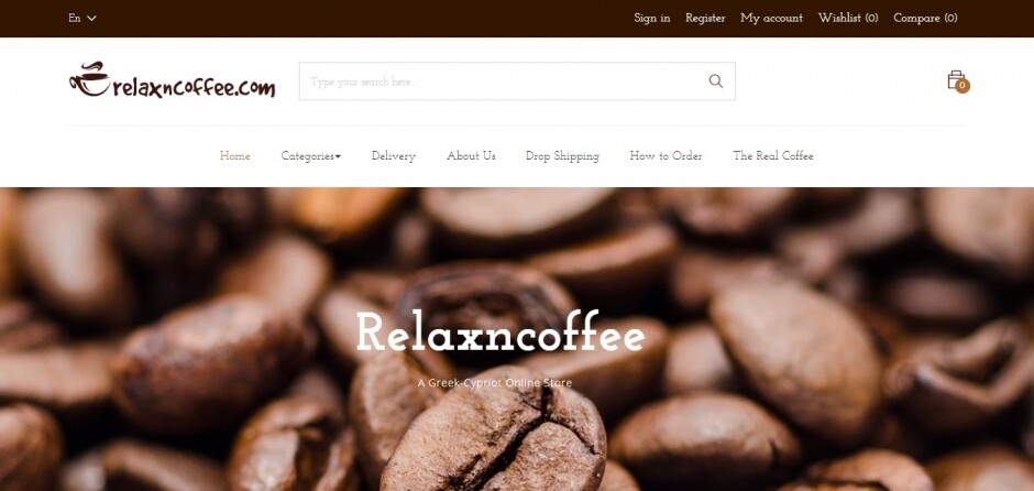 κατασκευη eshop relaxncoffee.com